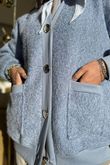 Beach Walk Fleece Cardigan Denim